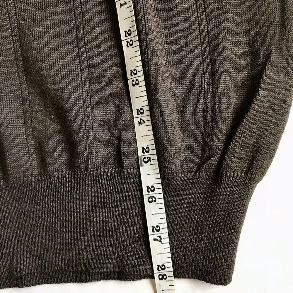 Vintage Murano Sweater Mens Size XXL Pullover Wool Blend Mock‎ Neck Brown
